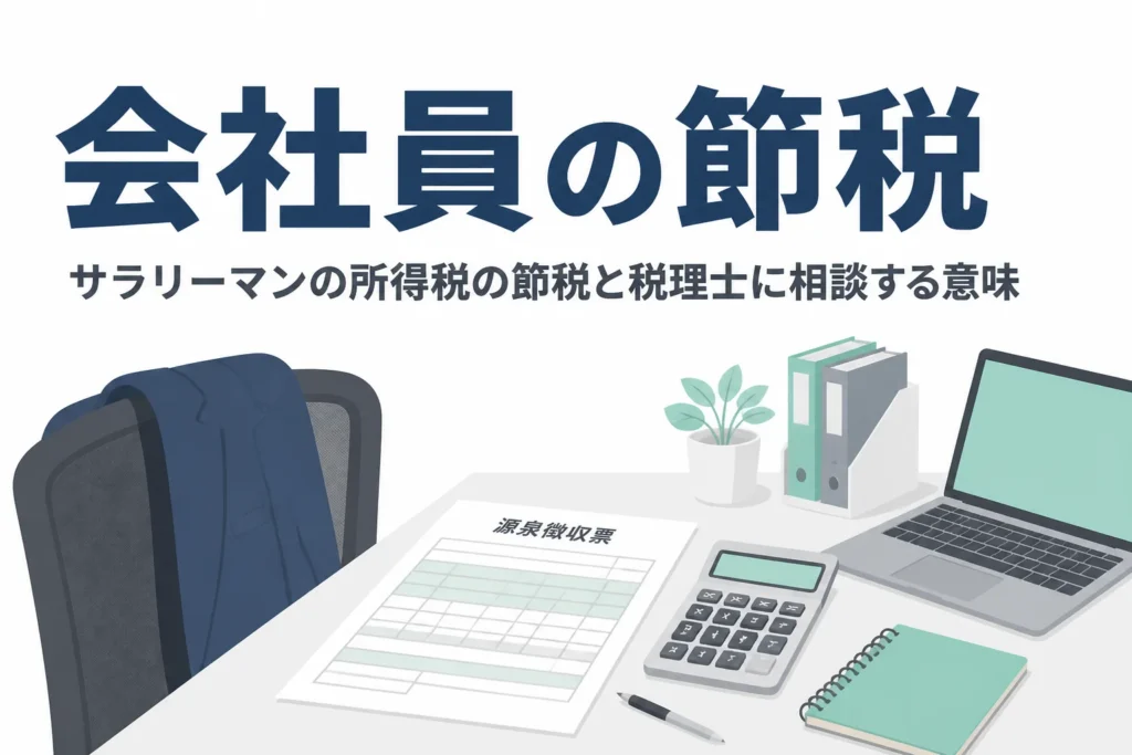 サラリーマンの所得税の節税と、税理士に相談する意味がある範囲を解説する記事のアイキャッチ