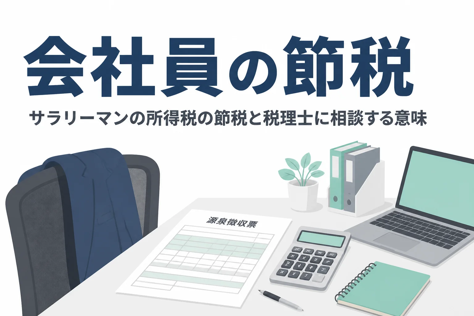 サラリーマンの所得税の節税と、税理士に相談する意味がある範囲を解説する記事のアイキャッチ