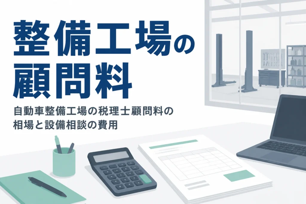 自動車整備工場の税理士顧問料の相場を解説する記事のアイキャッチ