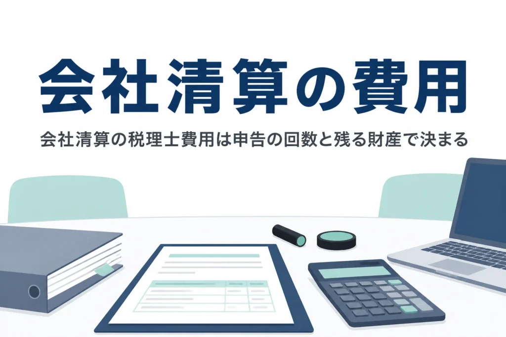 会社清算の税理士費用の相場と、解散から清算までの報酬の考え方を解説する記事のアイキャッチ