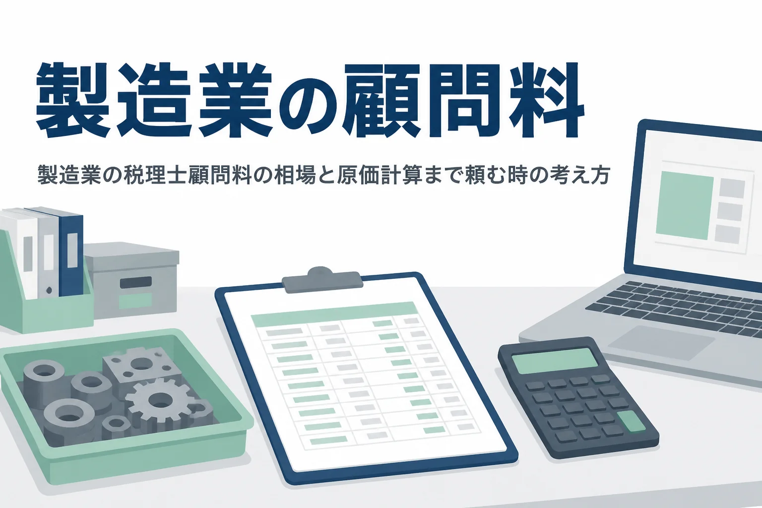 製造業の税理士顧問料の相場と原価計算まで頼む時の考え方を解説する記事のアイキャッチ