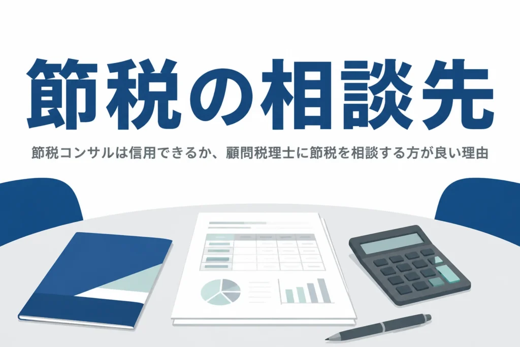 節税コンサルの見極め方と顧問税理士に節税を相談する理由を解説する記事のアイキャッチ