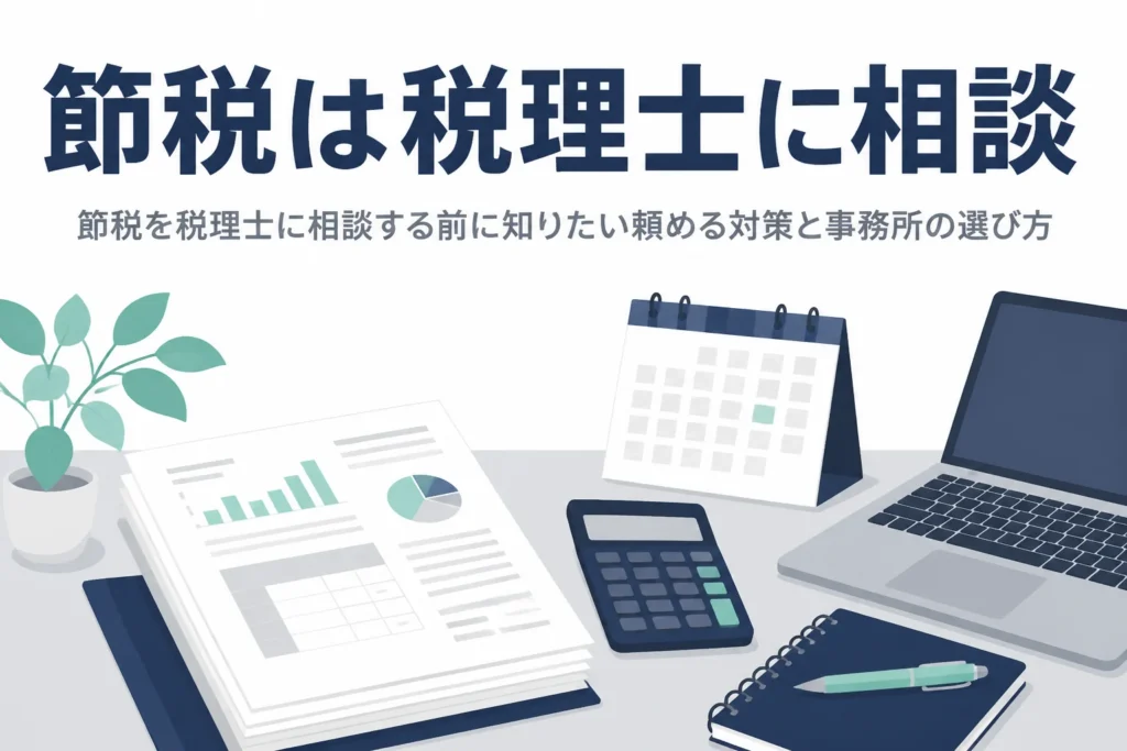 節税を税理士に相談する時に頼める対策と、事務所の選び方を解説する記事のアイキャッチ