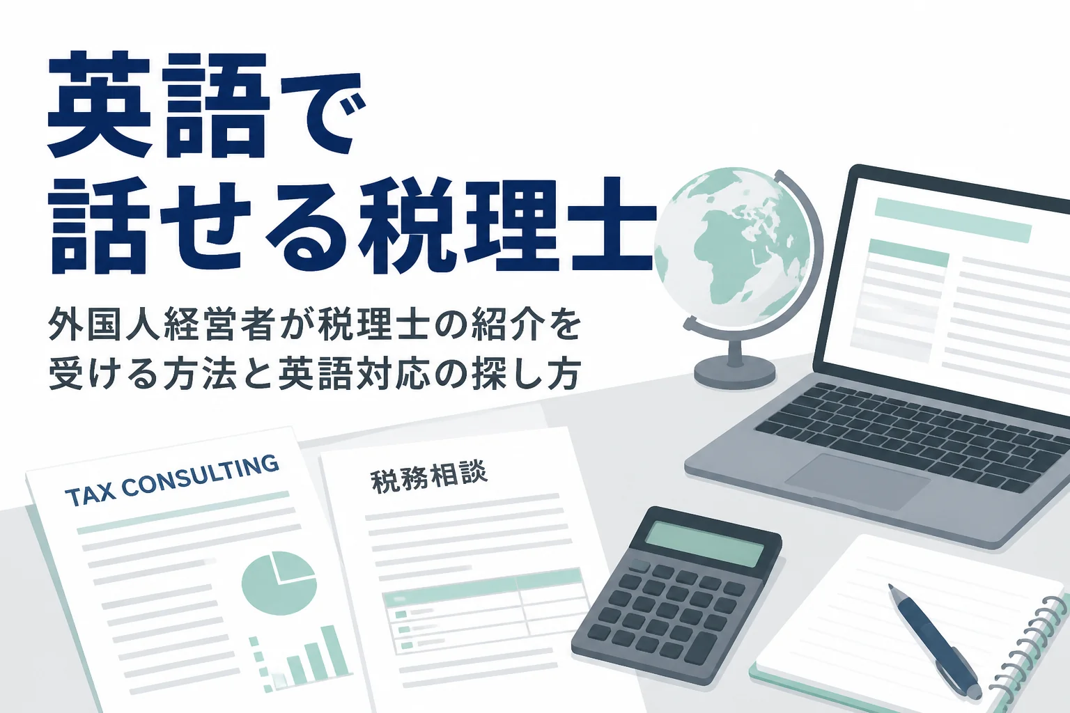 外国人経営者が税理士の紹介を受ける方法と英語対応の税理士の探し方を解説する記事のアイキャッチ