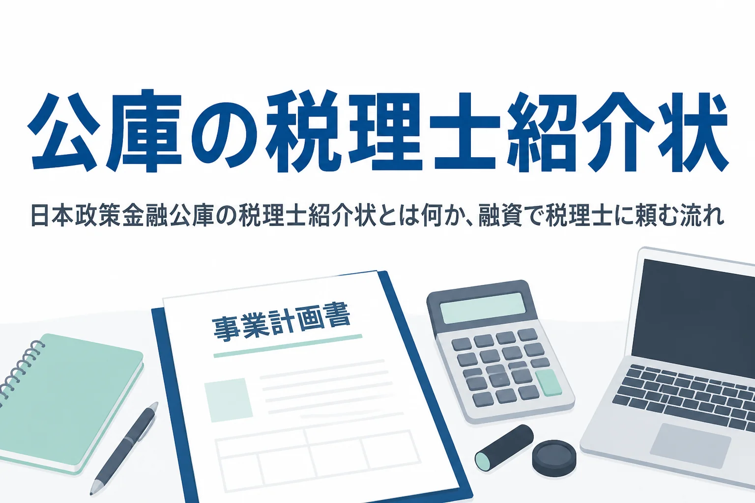 日本政策金融公庫の税理士紹介状と融資で税理士に頼む流れを解説する記事のアイキャッチ