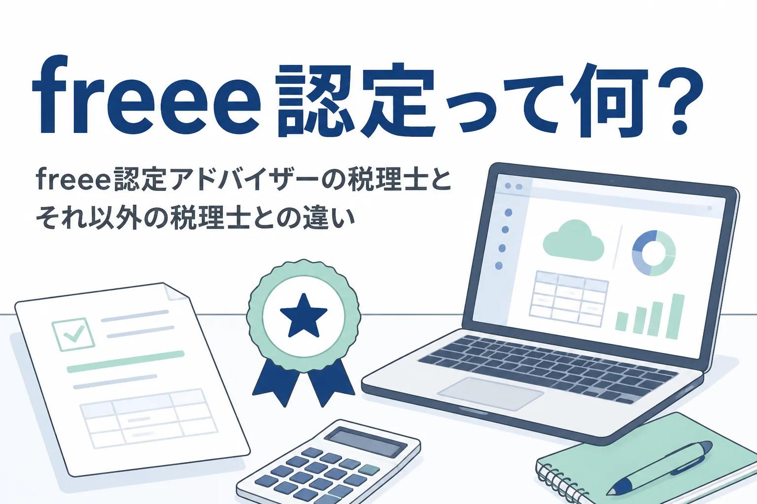 freee認定アドバイザーの税理士と、それ以外の税理士との違いを解説する記事のアイキャッチ