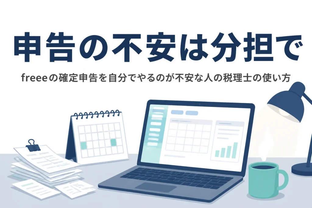 freeeの確定申告を自分でやるのが不安な人に税理士の使い方を解説する記事のアイキャッチ
