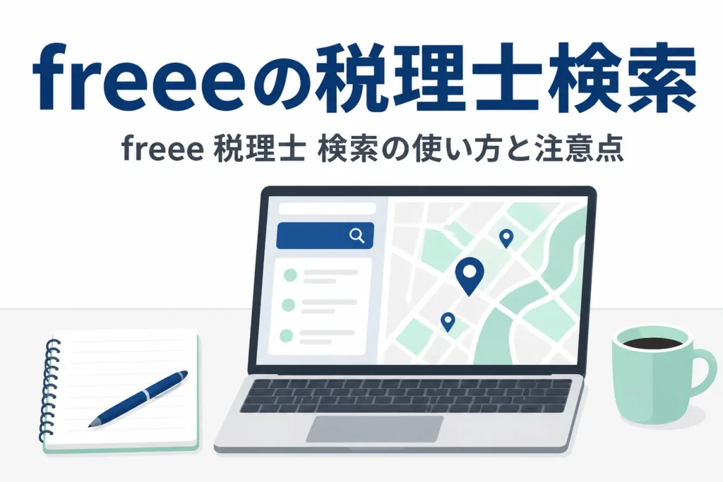 freeeの税理士検索の使い方と注意点を解説する記事のアイキャッチ