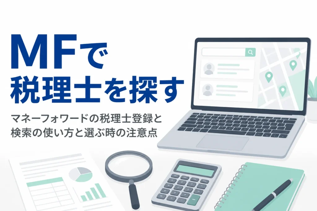 マネーフォワードの税理士検索の使い方と選び方を解説する記事のアイキャッチ