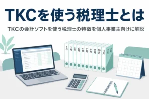 TKCの会計ソフトを使う税理士の特徴を個人事業主向けに解説する記事のアイキャッチ