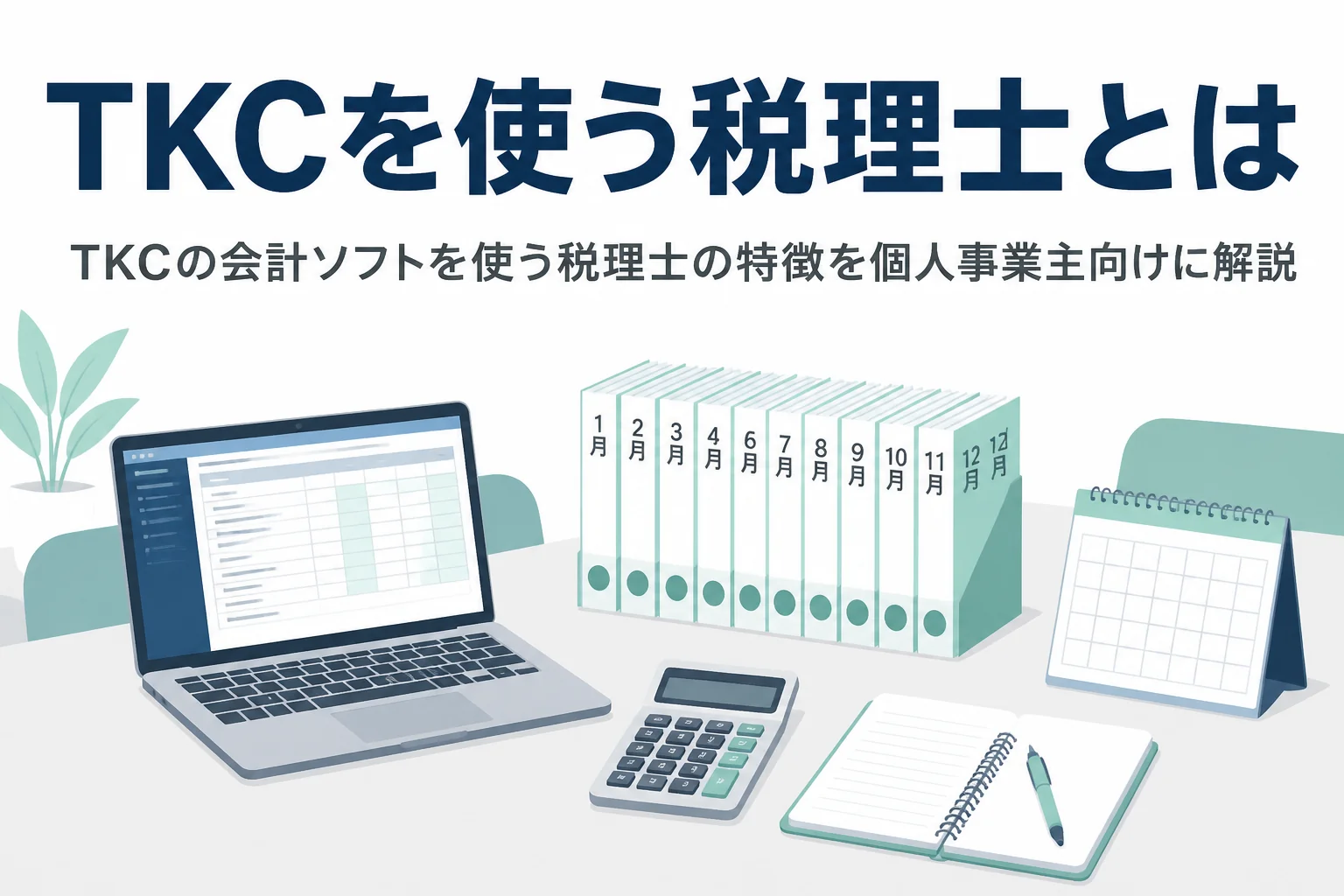 TKCの会計ソフトを使う税理士の特徴を個人事業主向けに解説する記事のアイキャッチ