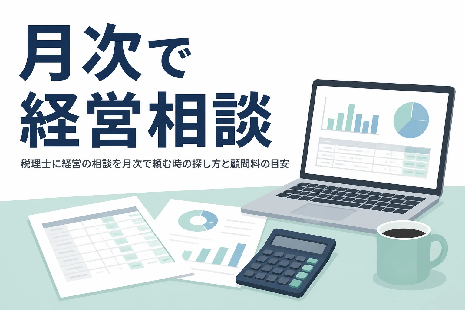 月次で経営相談に乗ってくれる税理士の探し方と顧問料の目安を解説する記事のアイキャッチ