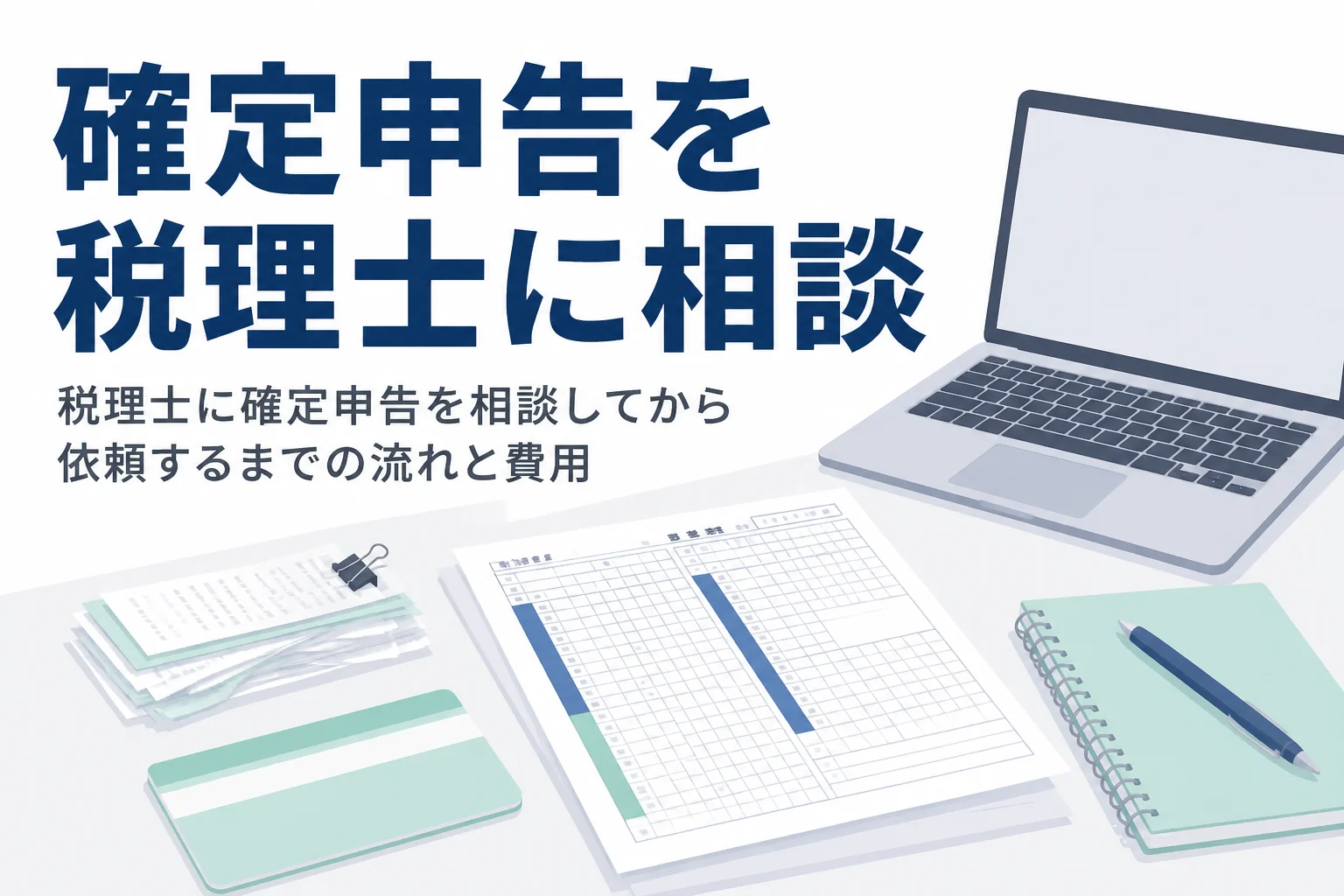 税理士に確定申告を相談してから依頼するまでの流れと費用を解説する記事のアイキャッチ
