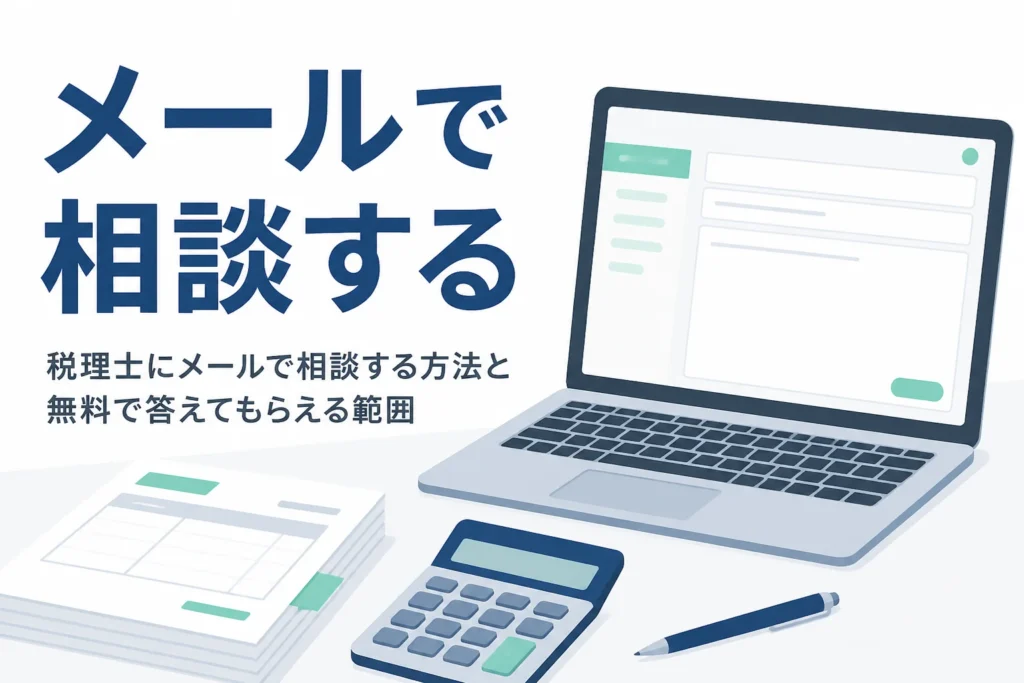税理士にメールで相談する方法と無料で答えてもらえる範囲を解説する記事のアイキャッチ