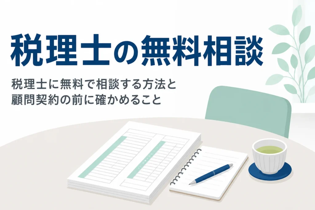 税理士の無料相談の使い方と顧問契約前に確かめることを解説する記事のアイキャッチ
