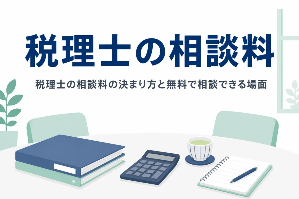 税理士の相談料の決まり方と無料で相談できる場面を解説する記事のアイキャッチ