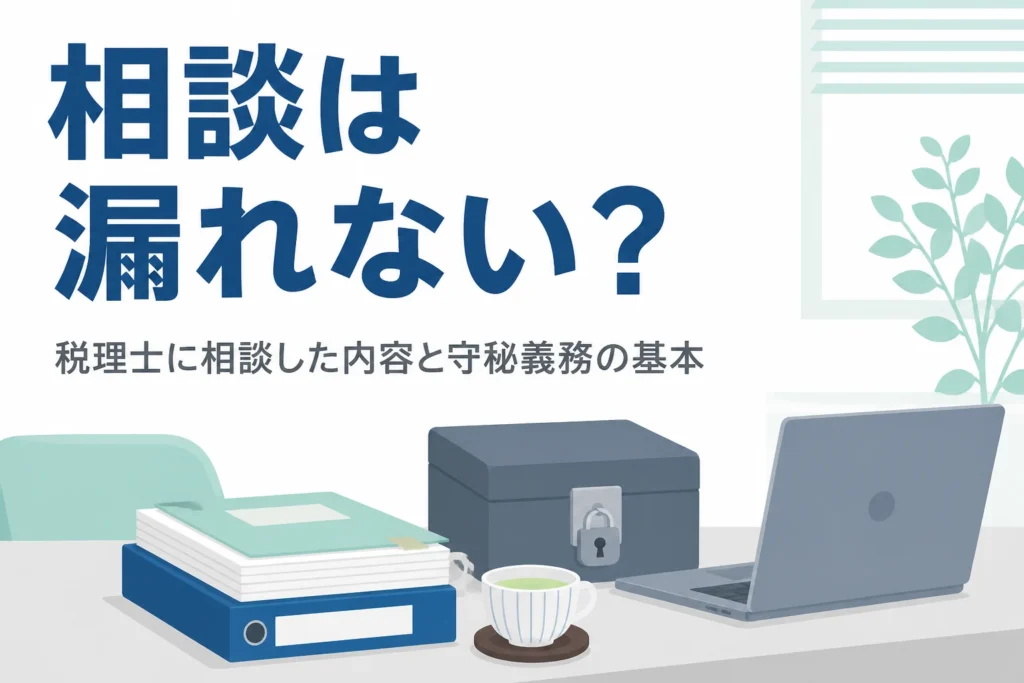 税理士への相談内容と守秘義務を解説する記事のアイキャッチ