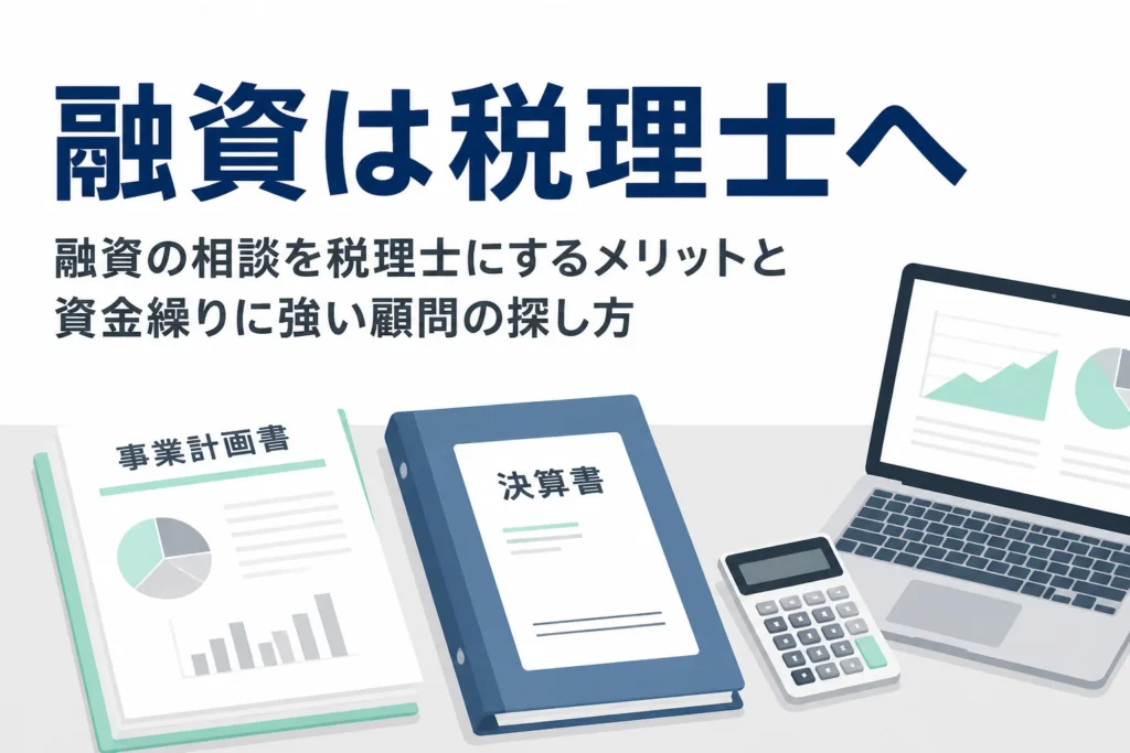 融資や資金繰り、補助金の相談を税理士にするメリットと顧問税理士の探し方を解説する記事のアイキャッチ