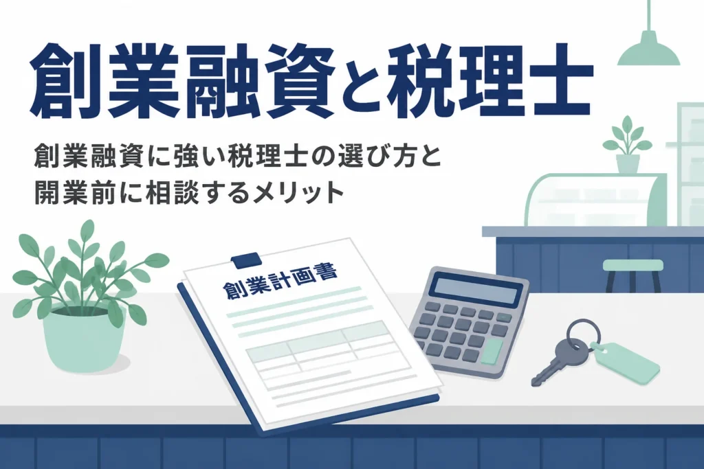 創業融資に強い税理士の選び方と、開業前に税理士へ相談しておくメリットを解説する記事のアイキャッチ
