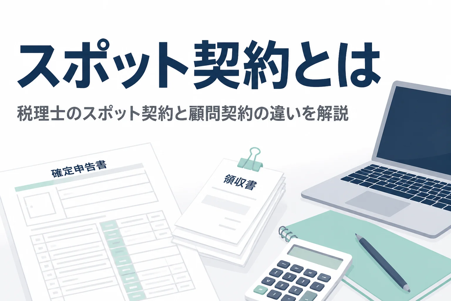 税理士のスポット契約とは何か、顧問契約との違いと向いている人を解説する記事のアイキャッチ