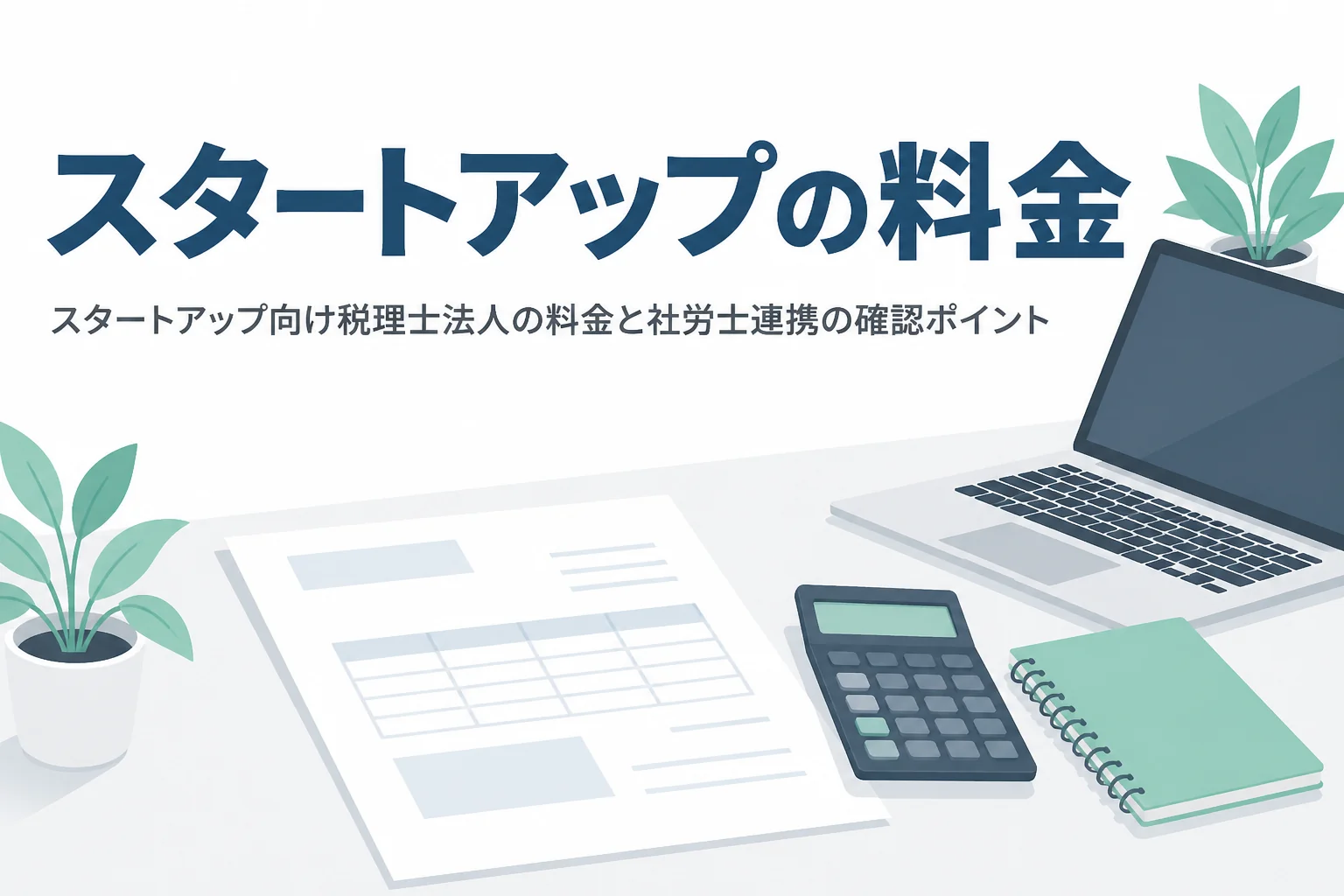 スタートアップ向け税理士法人の料金と社労士連携の確認ポイントを解説する記事のアイキャッチ