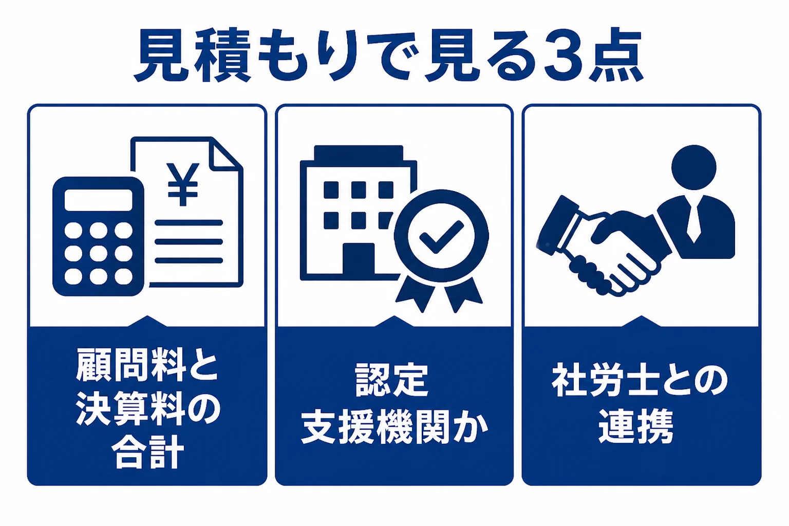 スタートアップが税理士法人の見積もりで確認したい3点の図解