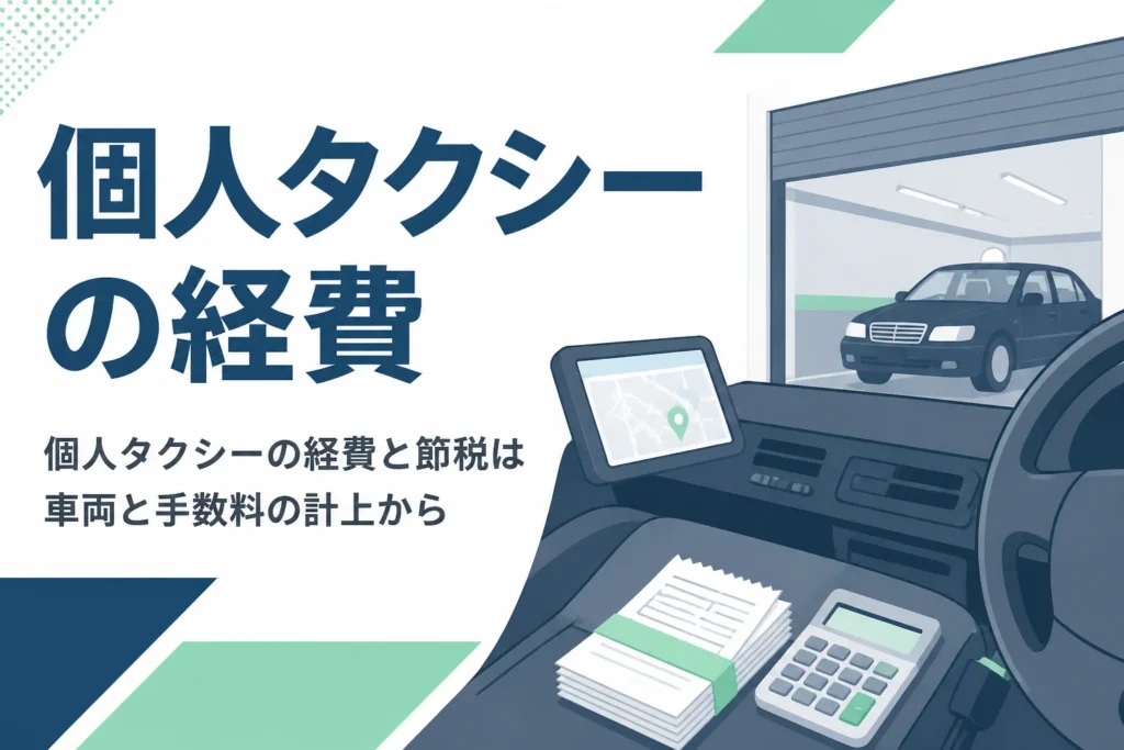 個人タクシーの経費と節税を、車両の償却とLPガス代・配車手数料の計上から解説する記事のアイキャッチ