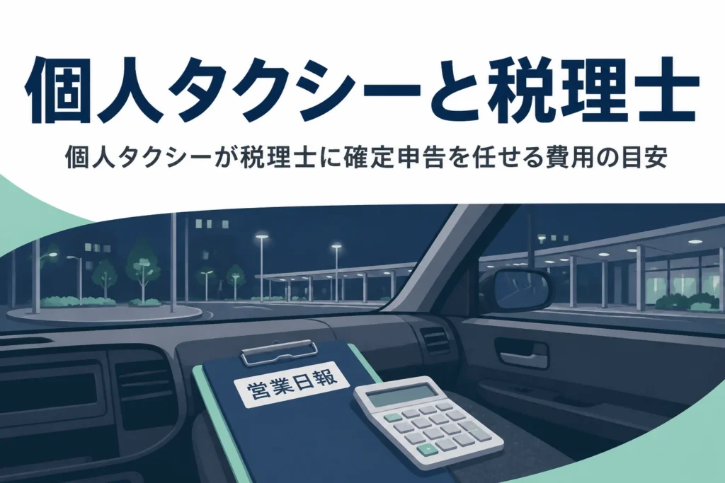 個人タクシーの確定申告を税理士に任せる費用を解説する記事のアイキャッチ