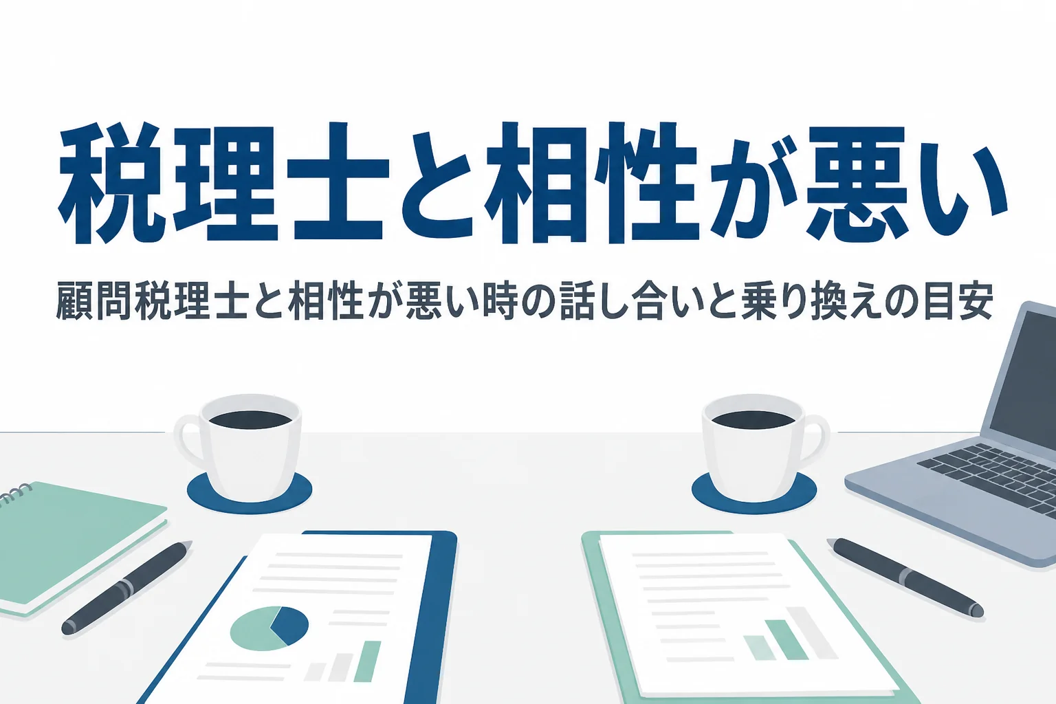 顧問税理士と相性が悪い時の話し合いの進め方と乗り換えの目安を解説する記事のアイキャッチ
