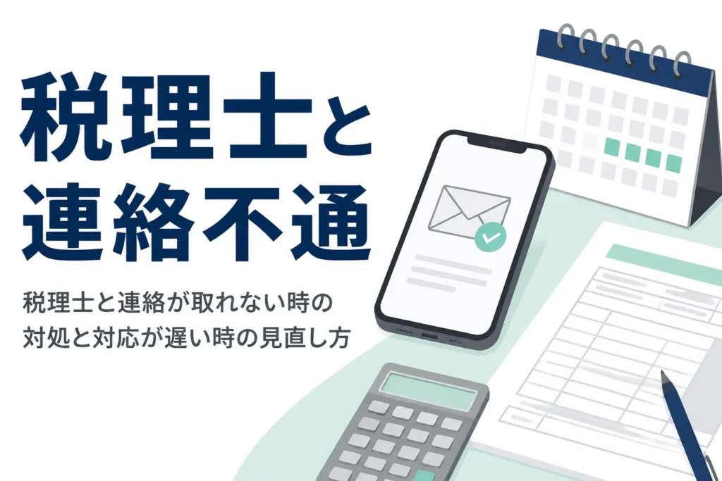 税理士と連絡が取れない時の対処法と見直し方を解説する記事のアイキャッチ