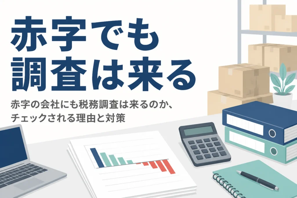赤字でも税務調査は来るのか、赤字の会社がチェックされる理由と対策を解説する記事のアイキャッチ