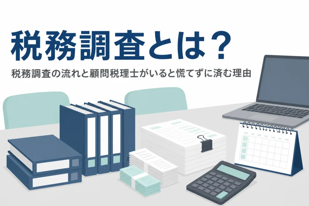税務調査とは何か、流れと顧問税理士がいる場合の違いを解説する記事のアイキャッチ