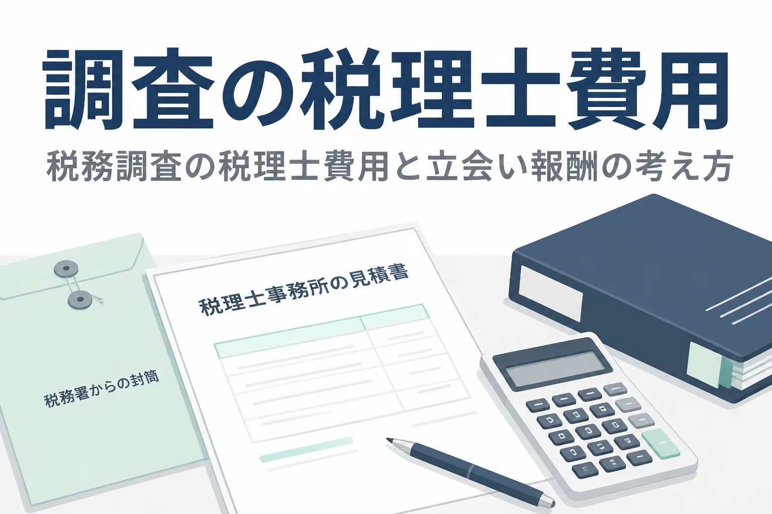 税務調査を税理士に頼む費用と立会い報酬の考え方、顧問契約との違いを解説する記事のアイキャッチ