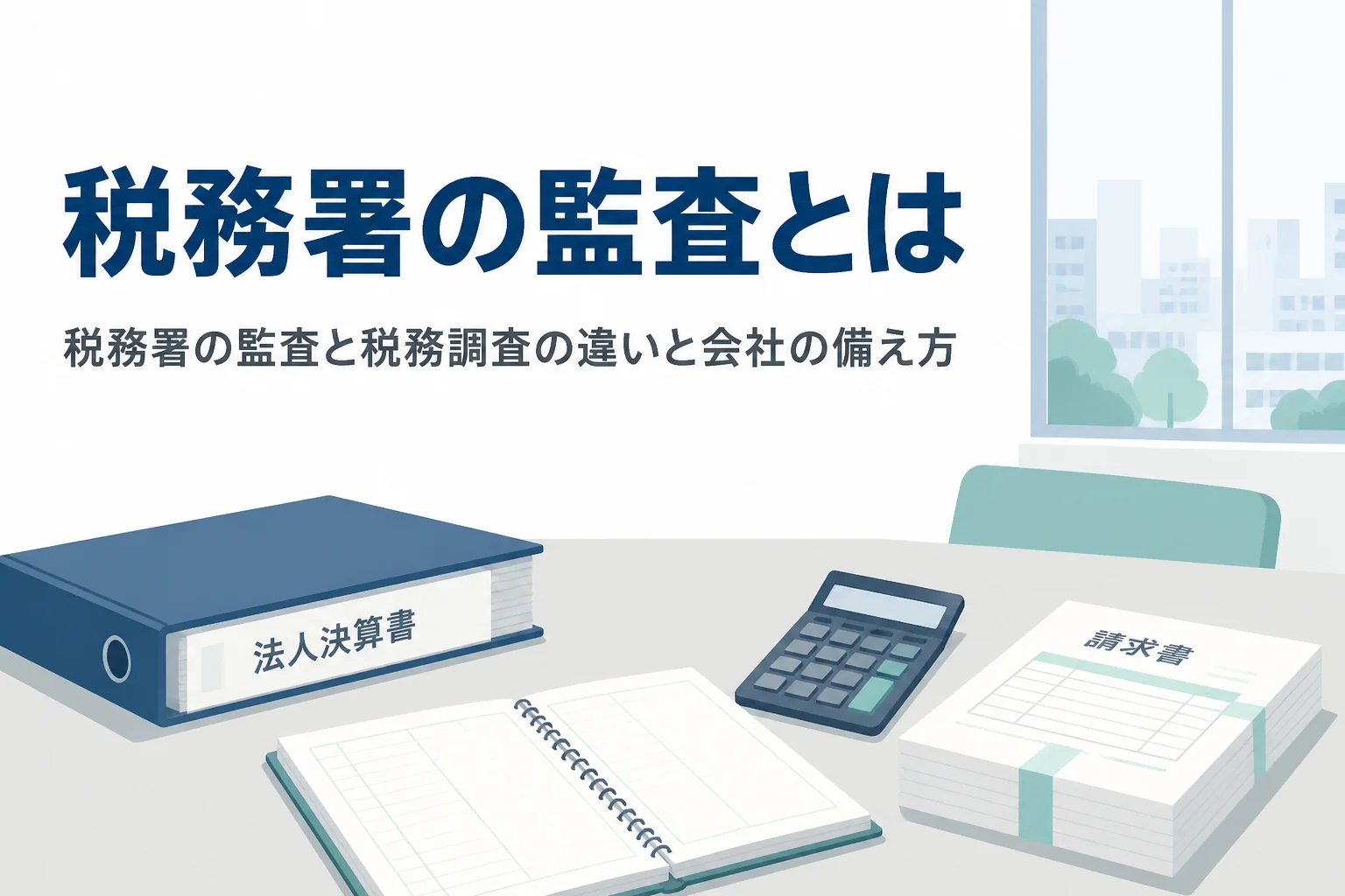 税務署の監査と呼ばれる税務調査の正体と会社に来る調査の種類・備え方を解説する記事のアイキャッチ
