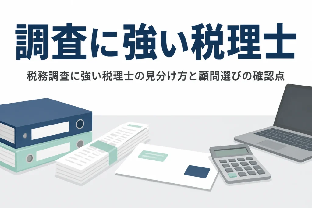 税務調査に強い税理士の見分け方と顧問を選ぶ時の確認点を解説する記事のアイキャッチ
