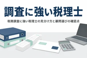 税務調査に強い税理士の見分け方と顧問を選ぶ時の確認点を解説する記事のアイキャッチ