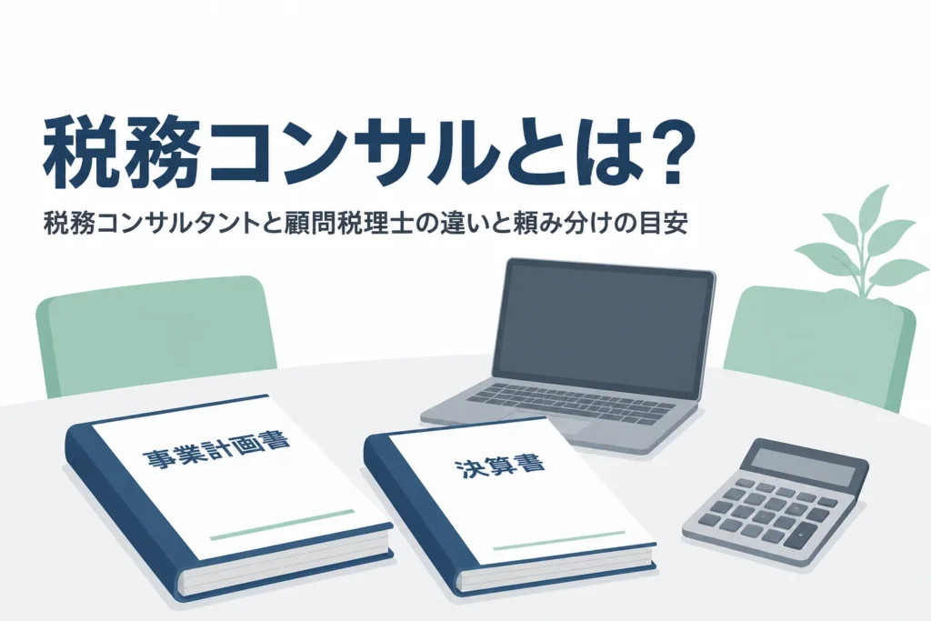 税務コンサルタントと顧問税理士の違いと頼み分けを解説する記事のアイキャッチ