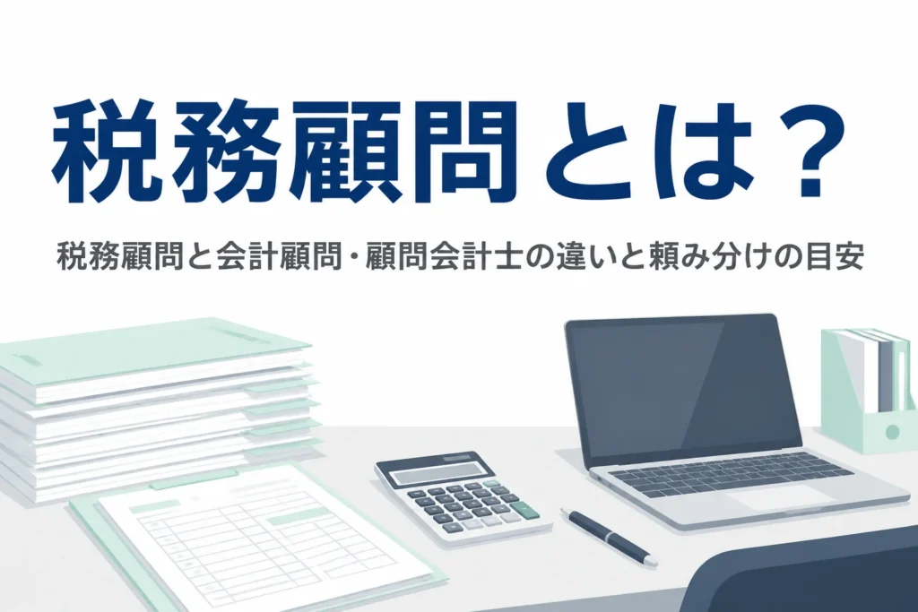 税務顧問と会計顧問・顧問会計士の違いを解説する記事のアイキャッチ