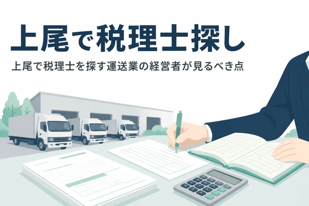 上尾で税理士を探す運送業・物流の経営者向け記事のアイキャッチ