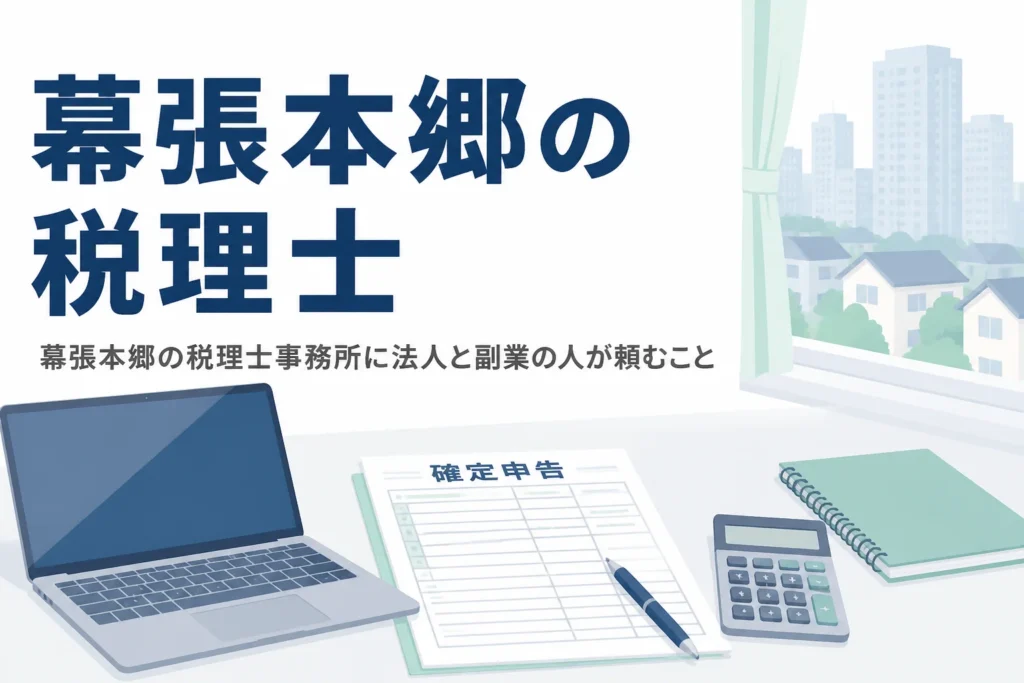 幕張本郷で税理士事務所を探す法人と副業の会社員向けに、頼み方の違いと相談先を解説する記事のアイキャッチ