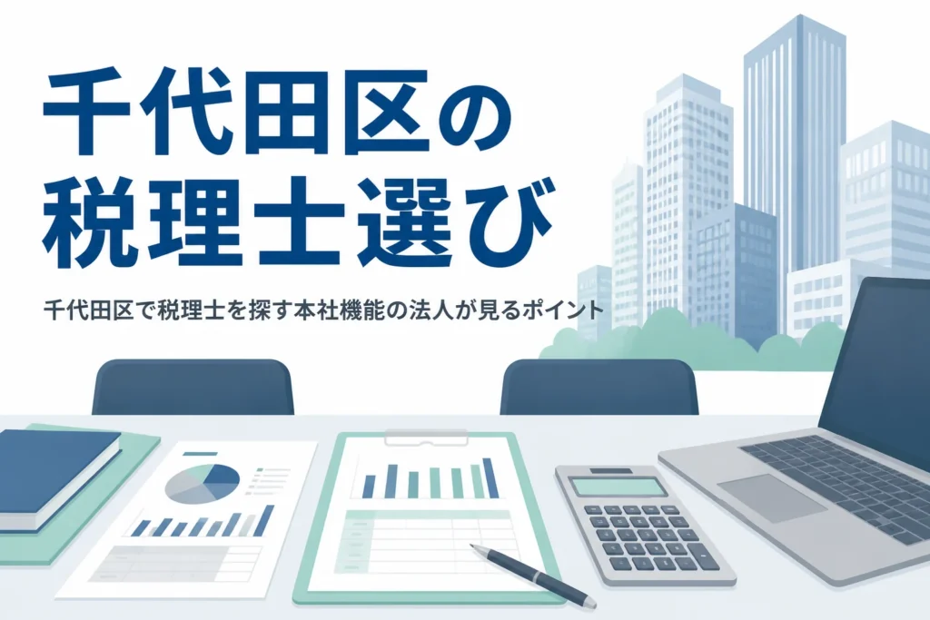千代田区で税理士を探す法人向けの選び方を解説する記事のアイキャッチ