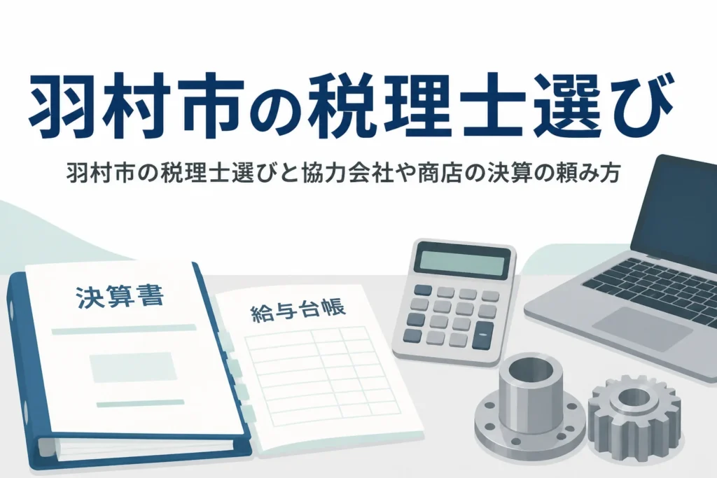 羽村市の協力会社や小さな商店が税理士を選ぶ目安を解説する記事のアイキャッチ