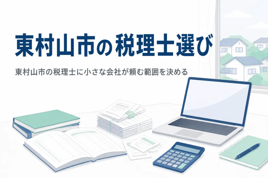 東村山市で税理士を探す小さな会社や個人事業主に向けて、相談先と頼み方を解説する記事のアイキャッチ
