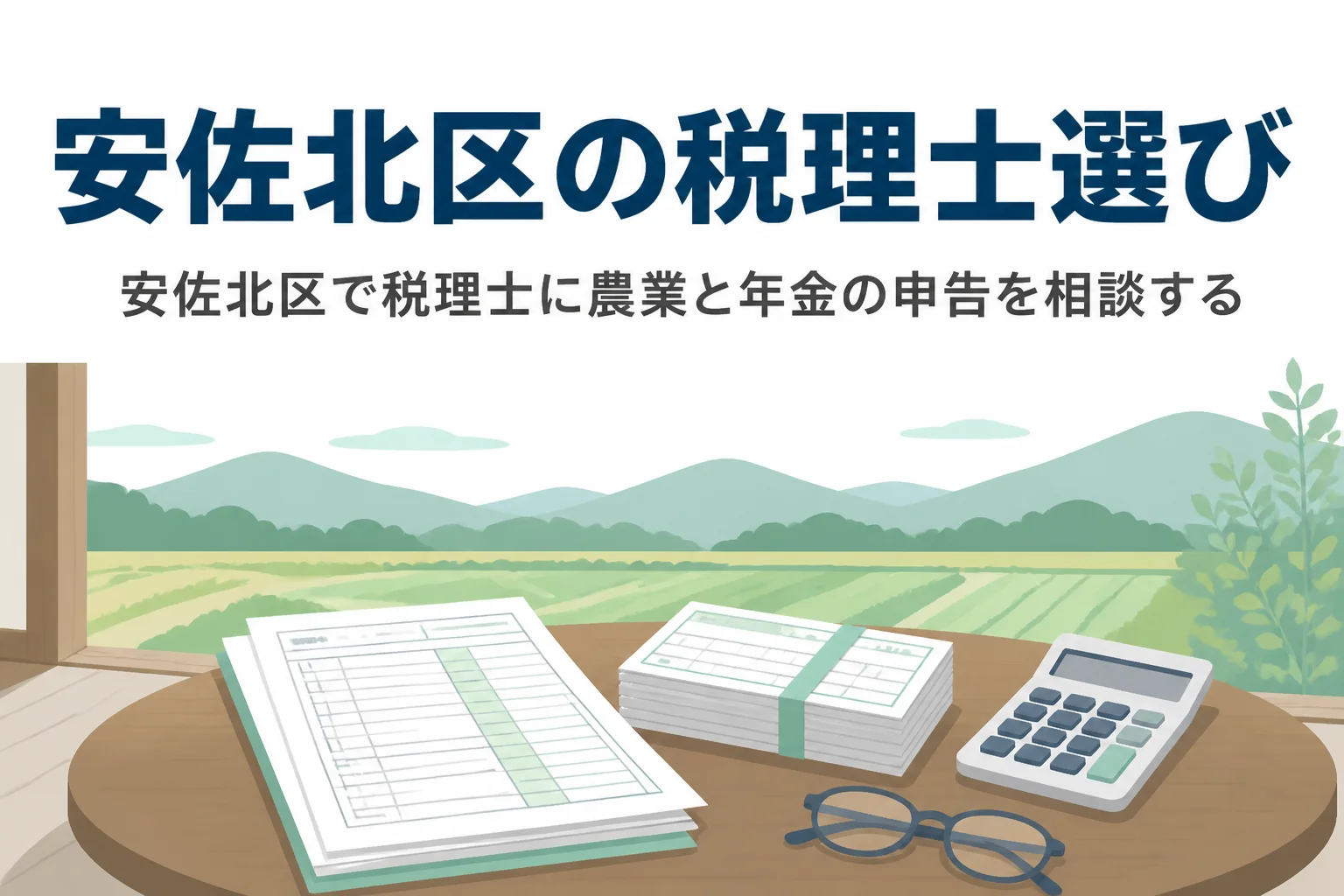 広島市安佐北区で税理士を探す農家や年金世帯向けに、申告の悩みと相談先を解説する記事のアイキャッチ