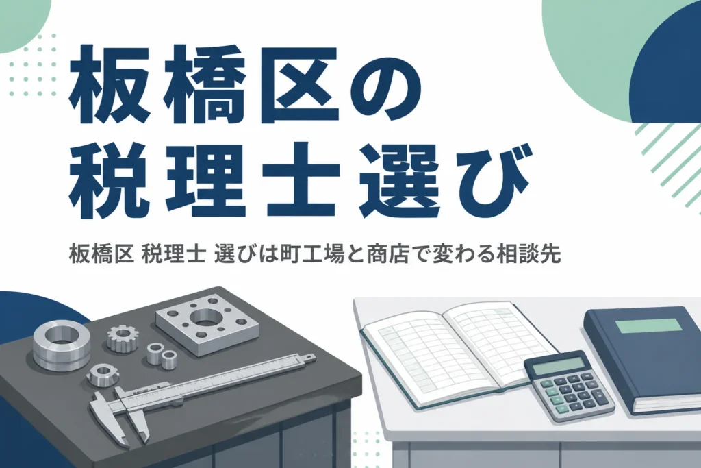 板橋区の町工場と商店街の店主向けに税理士選びを解説する記事のアイキャッチ