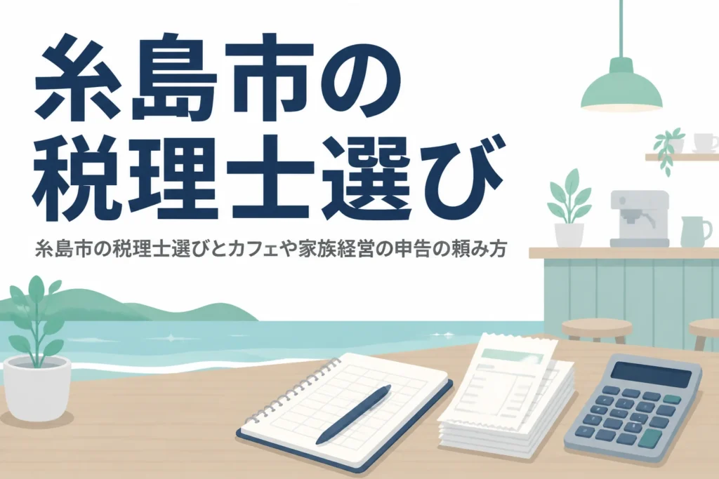 糸島市の税理士選びと、移住者のカフェや漁業・農業の家族経営の申告を解説する記事のアイキャッチ