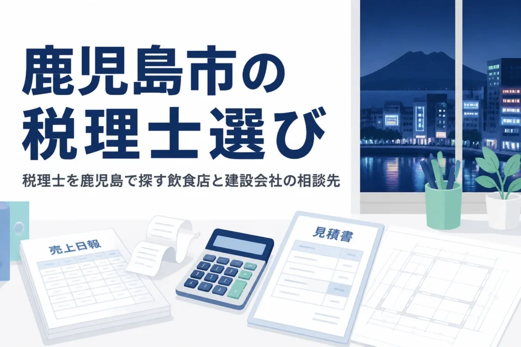 鹿児島市で税理士を探す天文館の飲食店や建設会社向けに相談先と顧問力を解説する記事のアイキャッチ