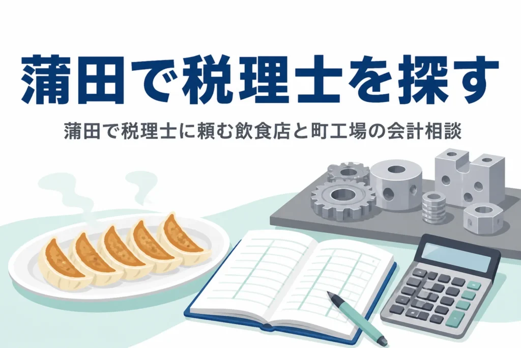 蒲田の飲食店と町工場が税理士に相談する会計の悩みを解説する記事のアイキャッチ