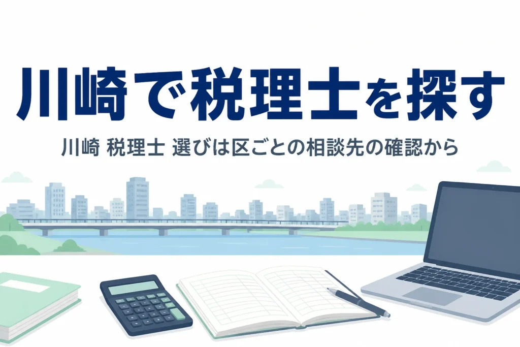 川崎で税理士を探す人向けに区ごとの相談先を解説する記事のアイキャッチ