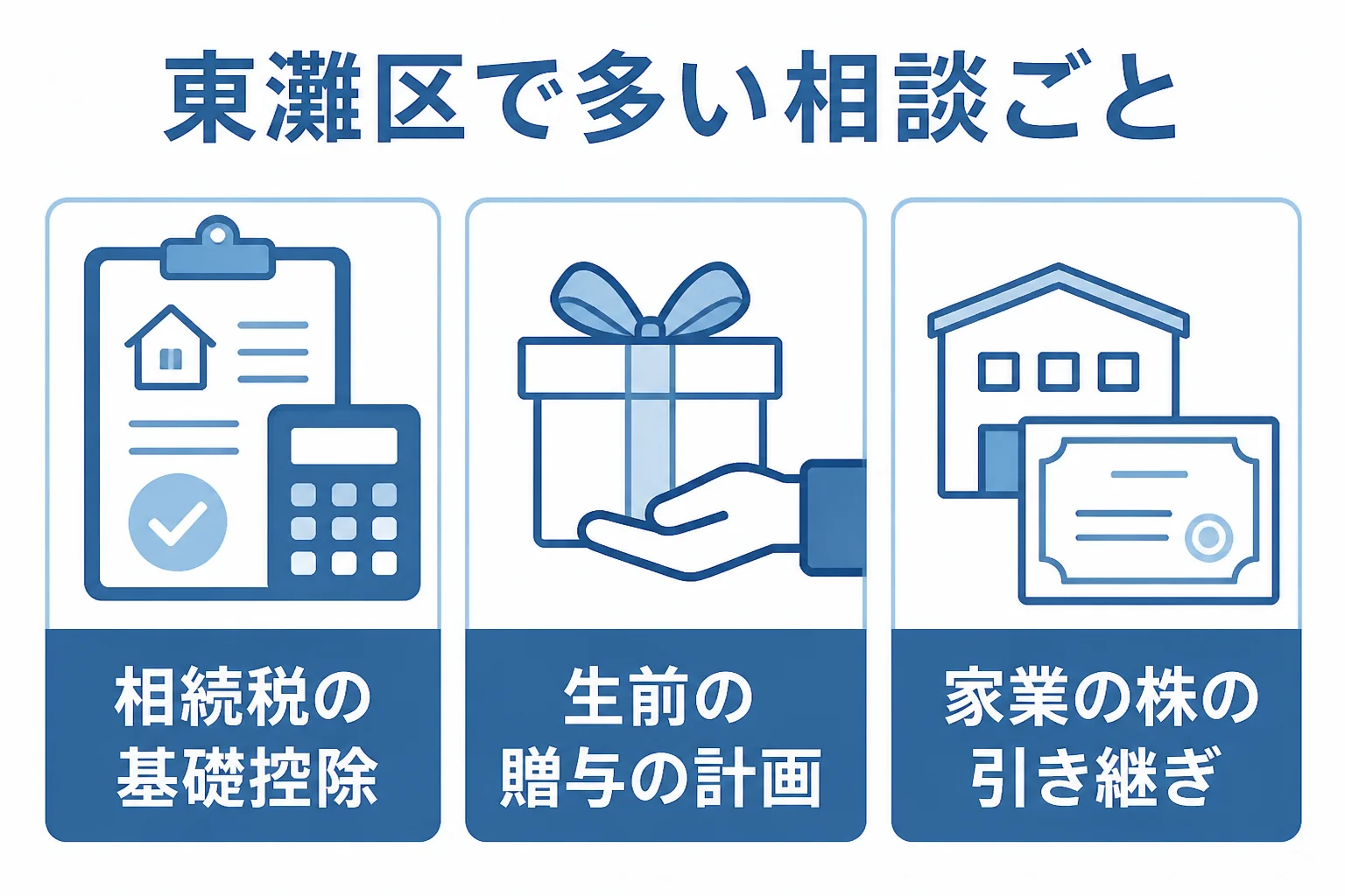 東灘区の資産家と家業の経営者が税理士に相談したいことをまとめた図解